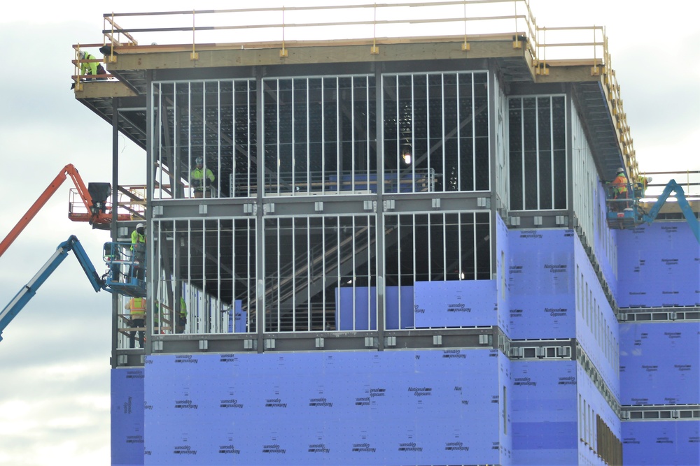 Ongoing Army Corps of Engineers barracks construction project at Fort McCoy