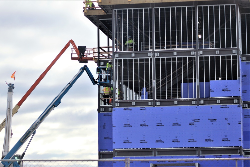 Ongoing Army Corps of Engineers barracks construction project at Fort McCoy