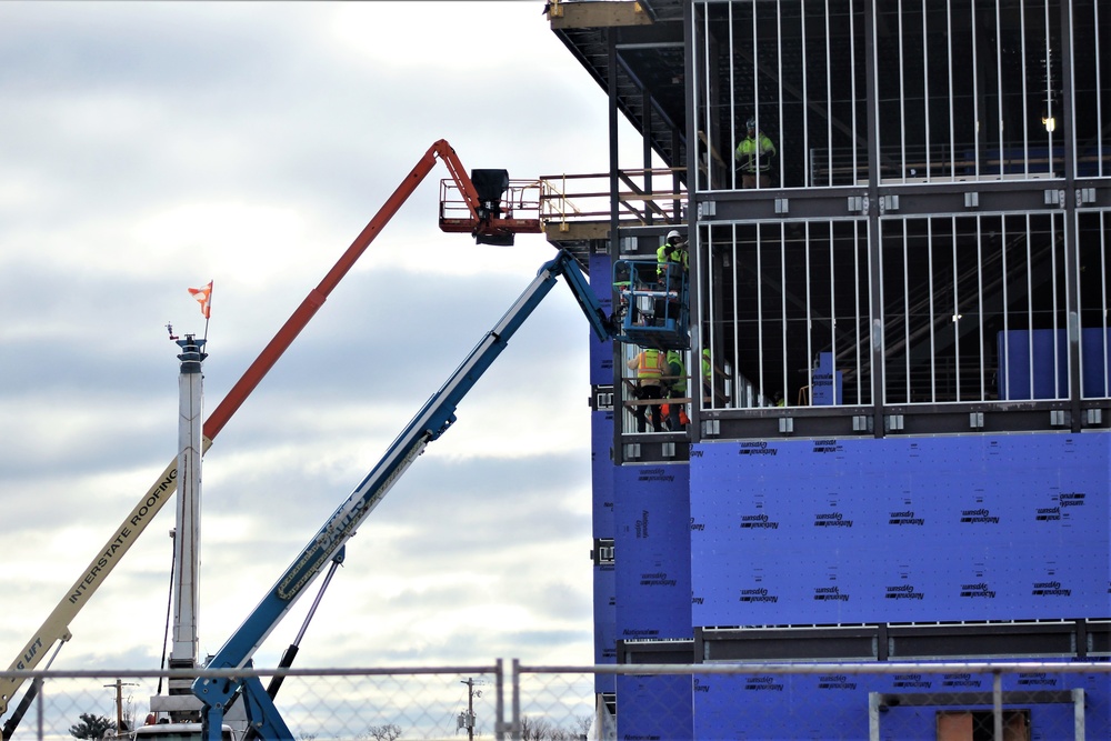 Ongoing Army Corps of Engineers barracks construction project at Fort McCoy