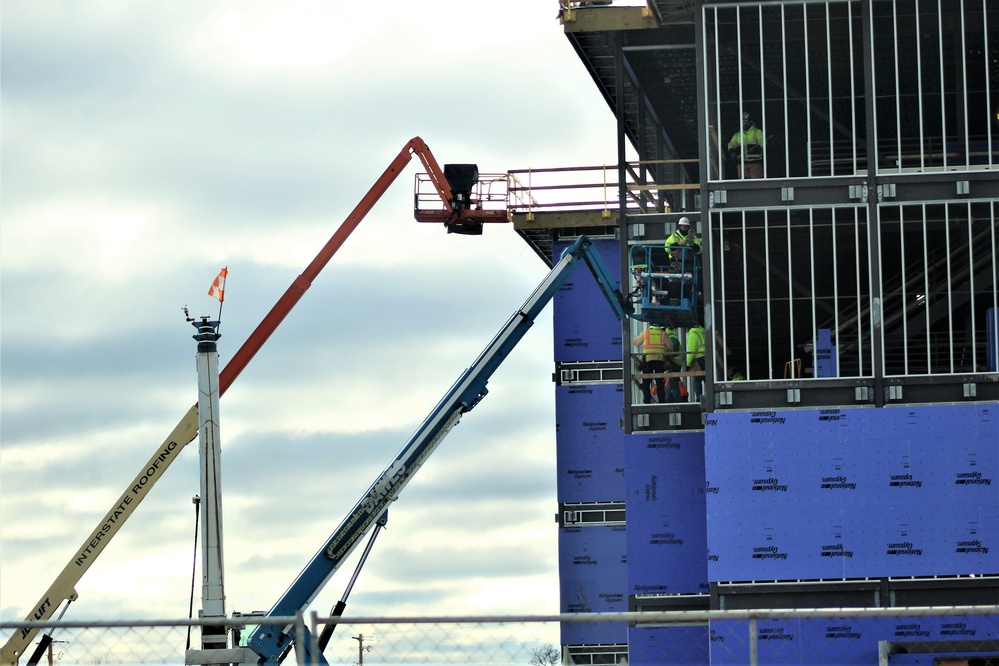 Ongoing Army Corps of Engineers barracks construction project at Fort McCoy