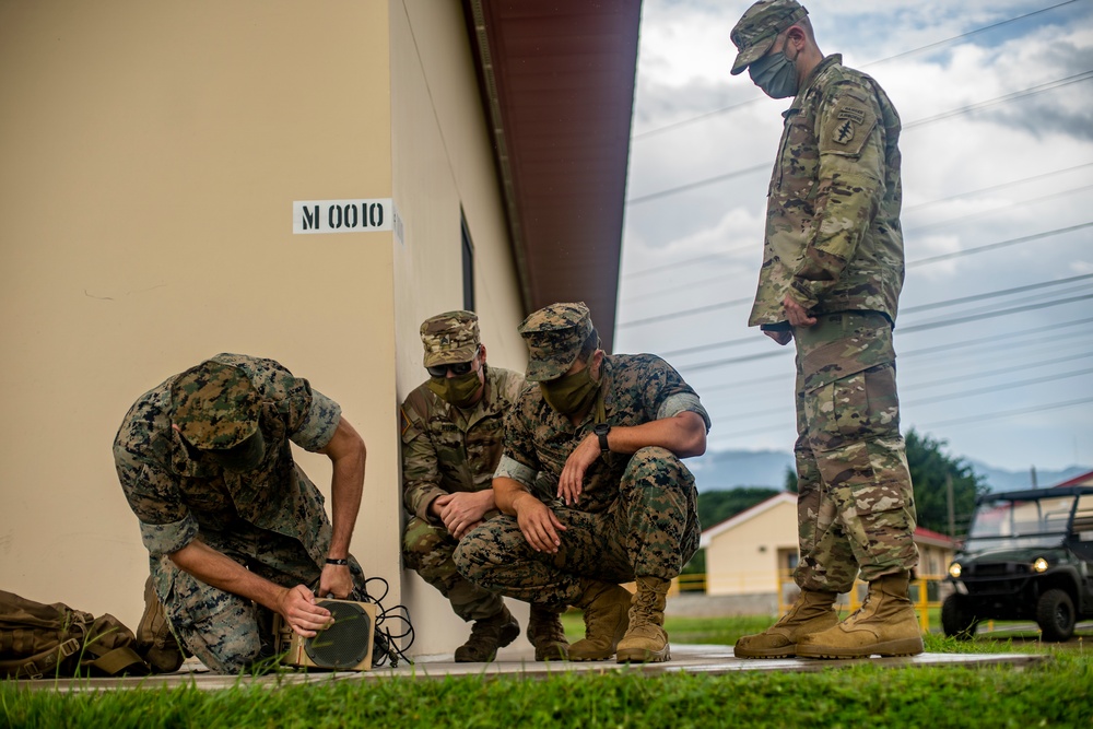 Task force US Marines train in military information support ops with US Army in Honduras