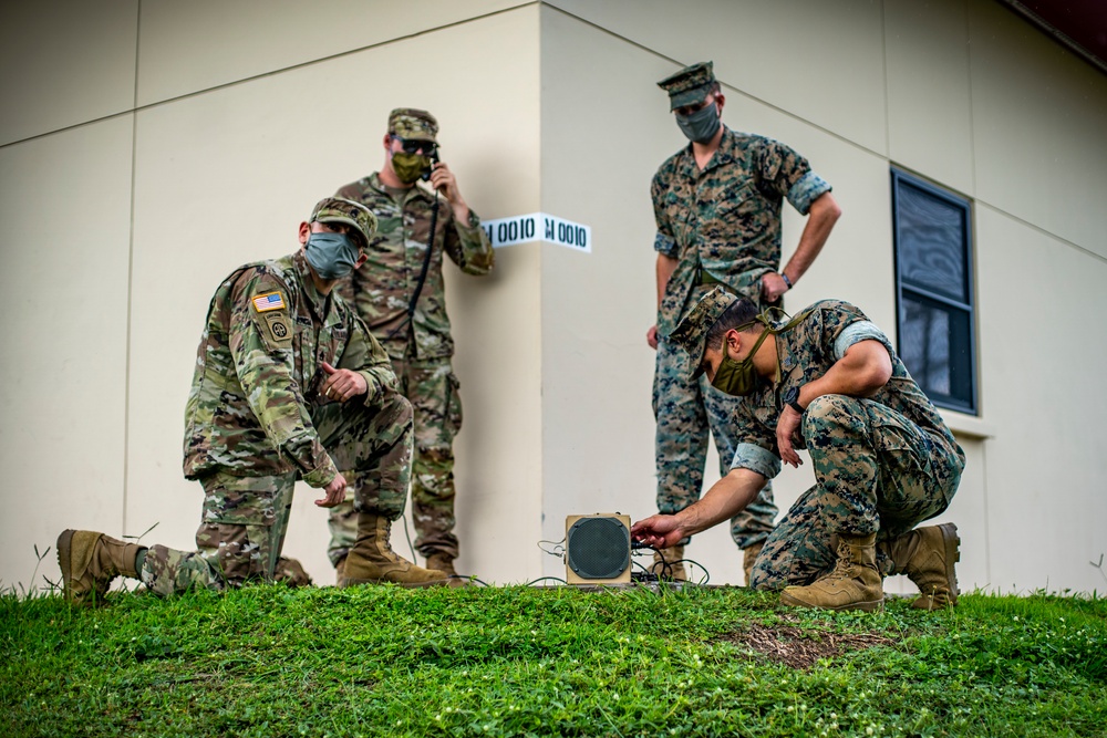 Task force US Marines train in military information support ops with US Army in Honduras