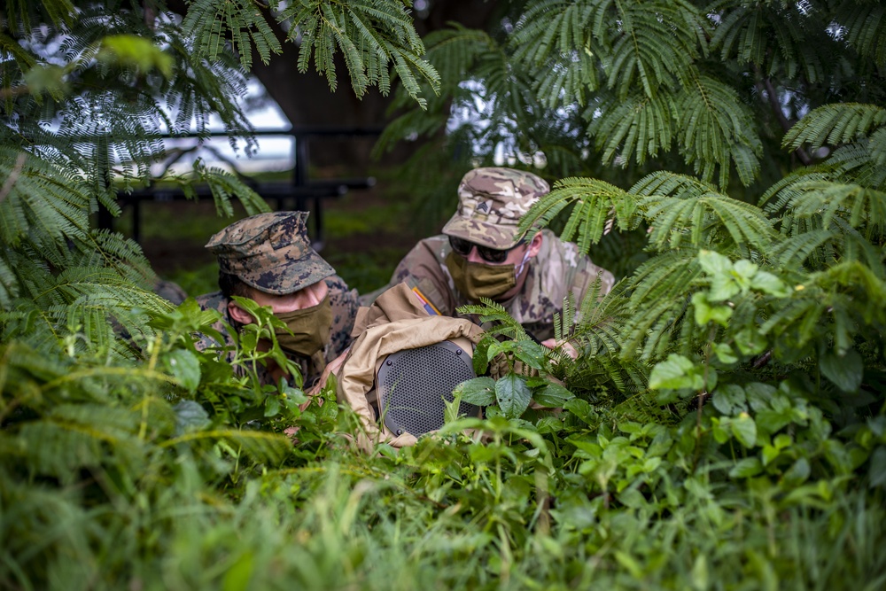 Task force US Marines train in military information support ops with US Army in Honduras