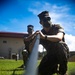 Task force US Marines set up communications equipment in Honduras