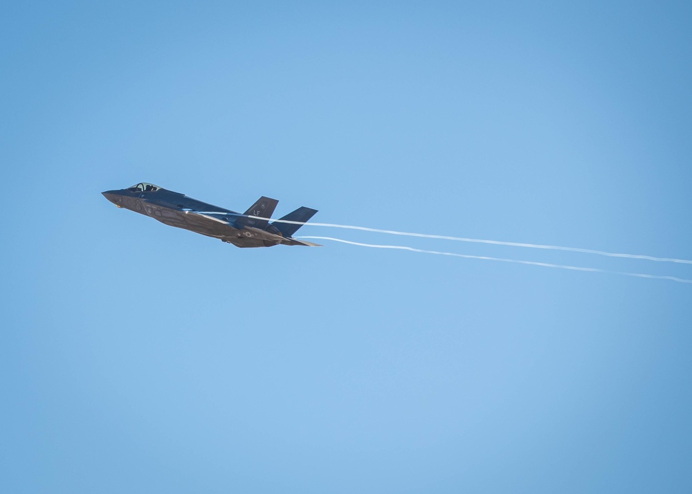 F-35A Lightning IIs perform tactical maneuvers