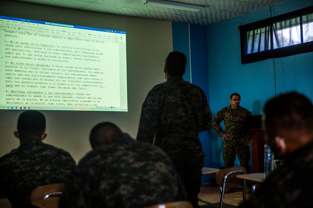 US Marine task force Mobile Training Team conduct training, development course