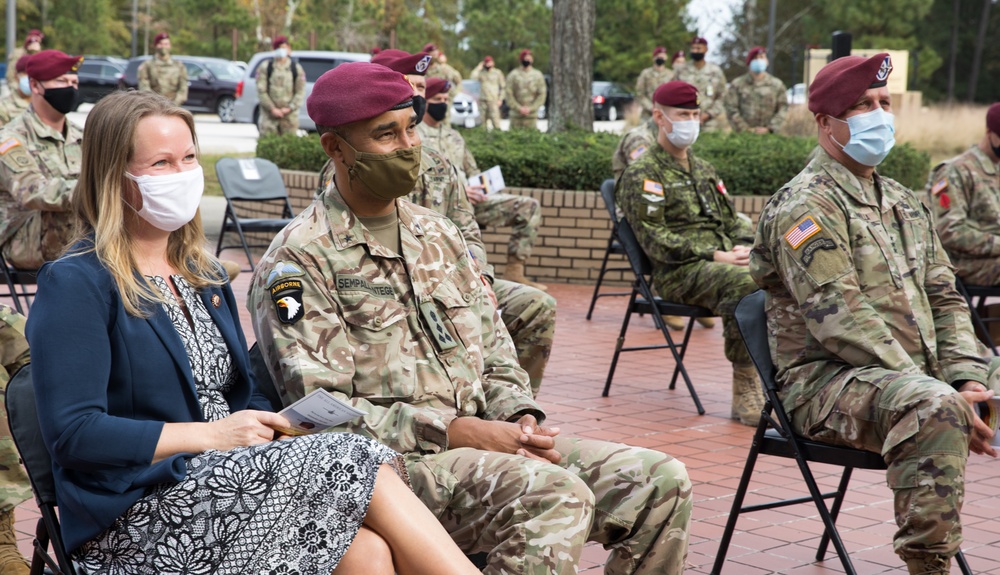 Saying goodbye to the Deputy Commanding General of Plans, Brigadier Nathan M. Sempala-Ntege