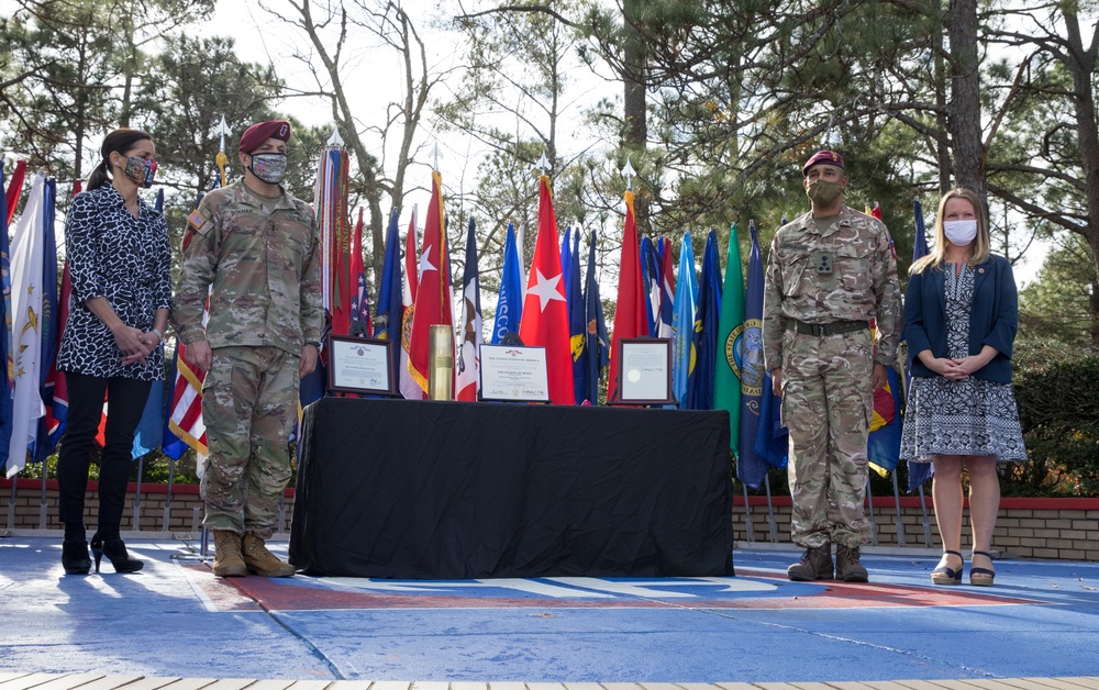 Saying goodbye to the Deputy Commanding General of Plans, Brigadier Nathan M. Sempala-Ntege