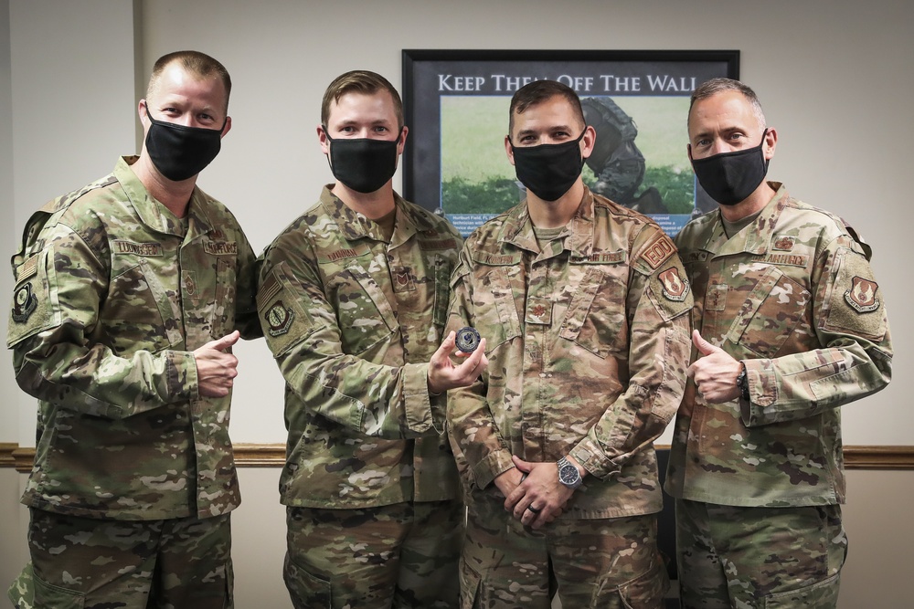 Maj. Gen Tom Wilcox, USAF recognizes the Air Force Civil Engineer Center’s Joint Explosive Ordnance Disposal Technology Division as the Air Force Material Command’s nominee for a 2020 Gears of Government Award