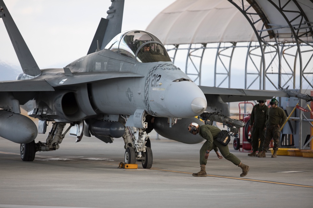 Combined Arms Training Center Camp Fuji Receives Air Support from F/A-18 Hornets