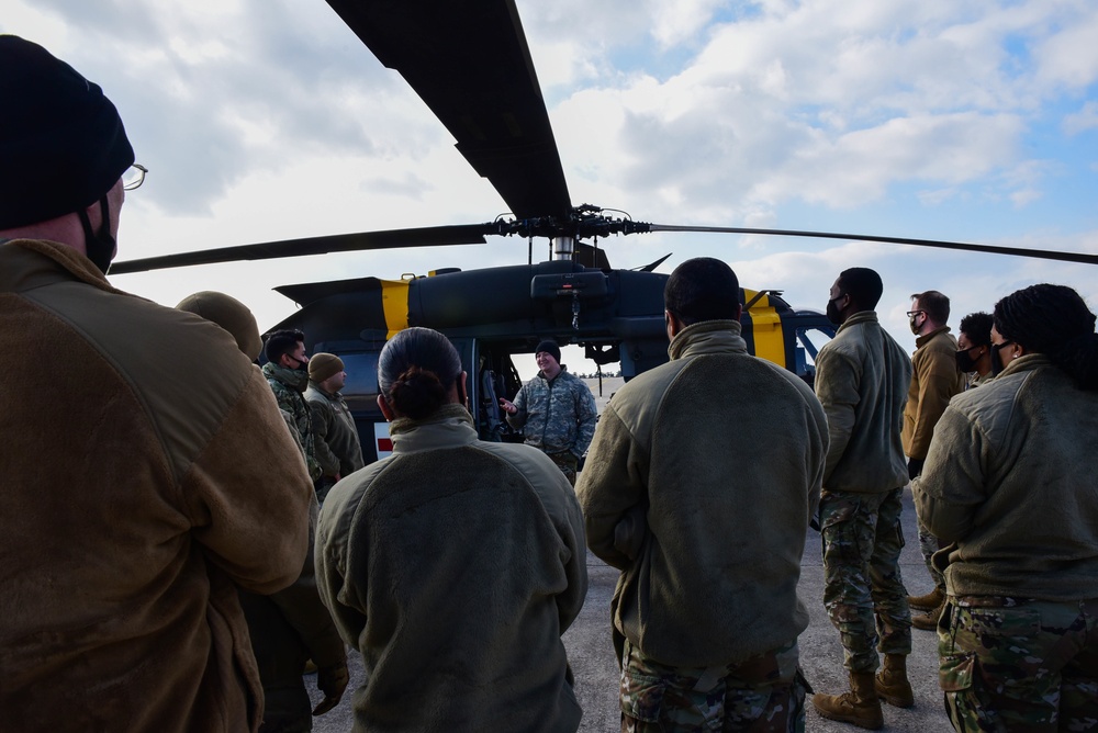 Air Force medics conduct MEDEVAC training with Army aviation battalion