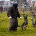 K-9 handler gives working dog demonstration for Kosovo students