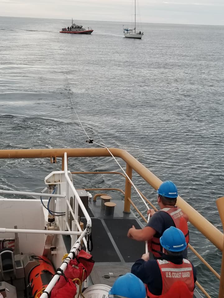 Coast Guard Cutter Heron rescues man on sailing vessel 90 miles offshore
