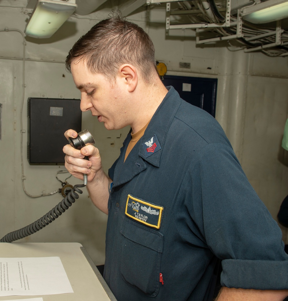 Sailor Addresses Crew