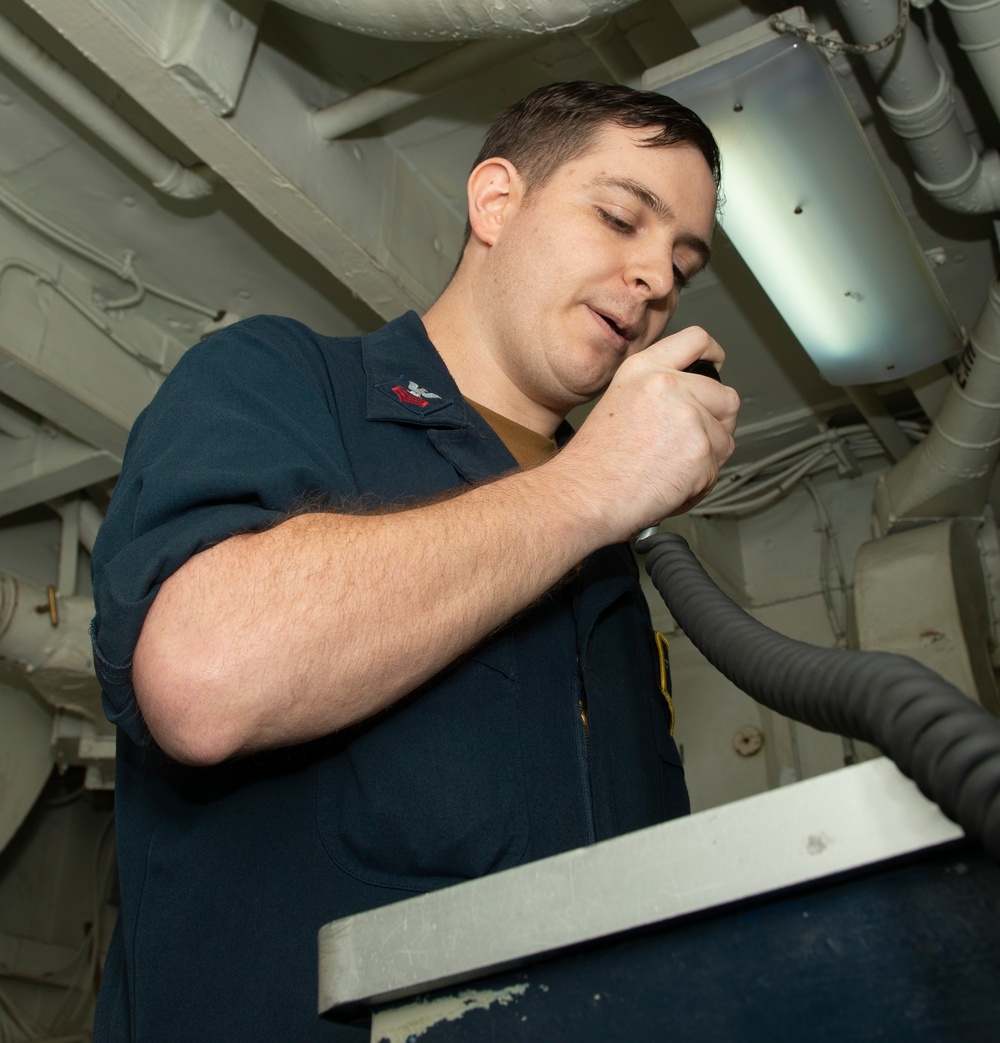 Sailor Addresses Crew