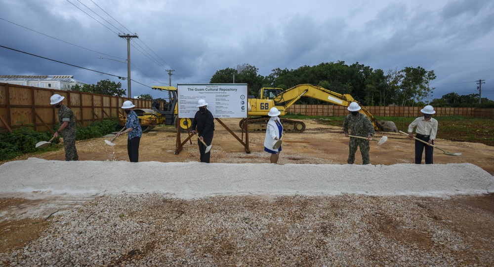 Guam Government and Military Leaders Break Ground at Future Guam Cultural Repository