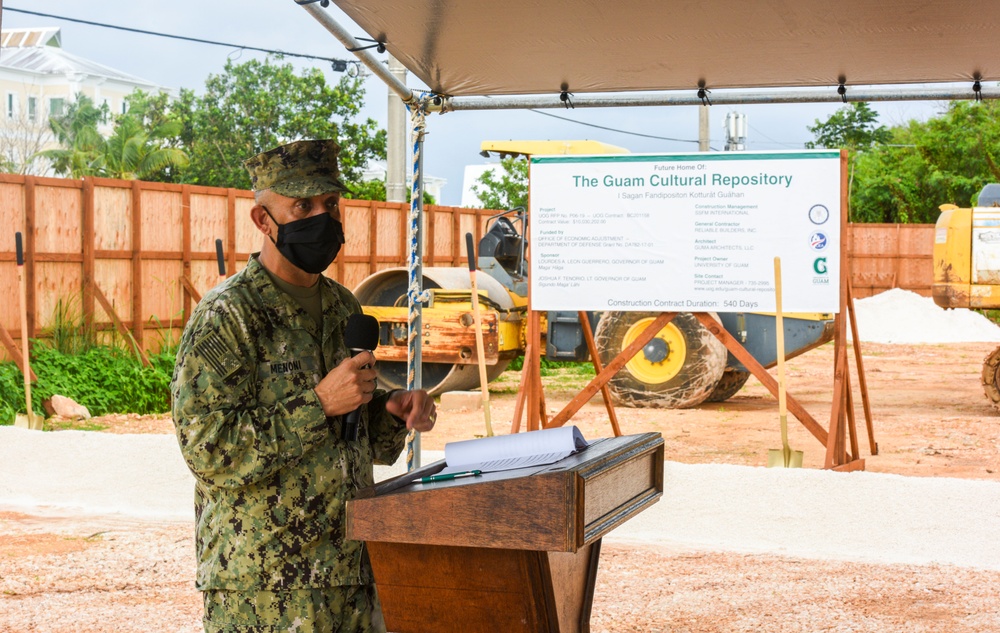 Guam Government and Military Leaders Break Ground at Future Guam Cultural Repository