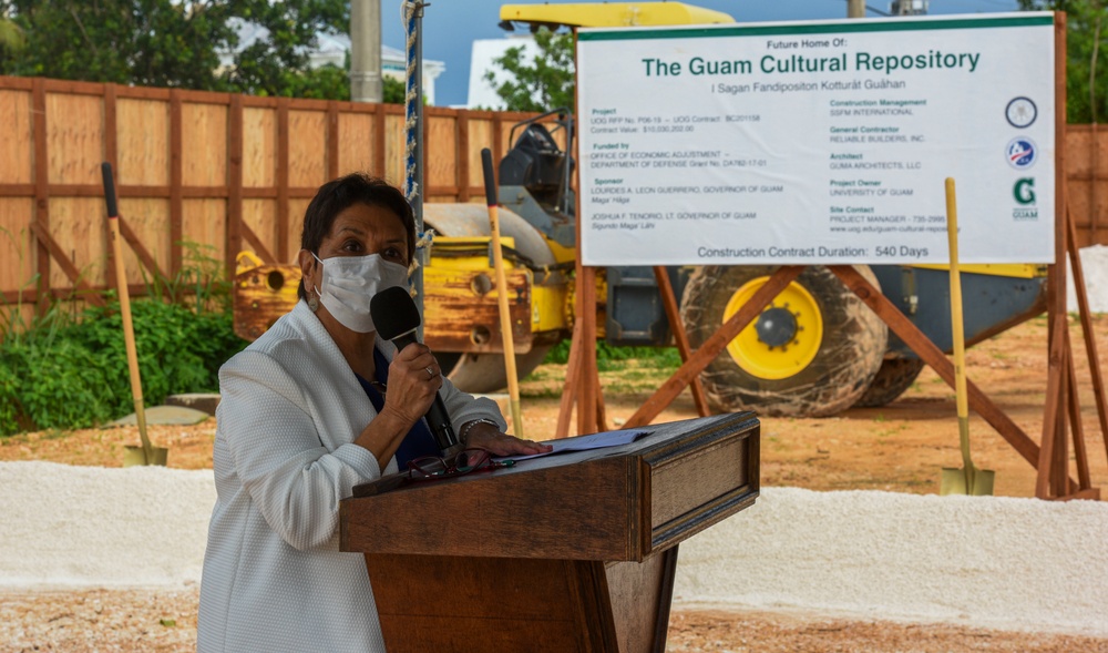 Guam Government and Military Leaders Break Ground at Future Guam Cultural Repository