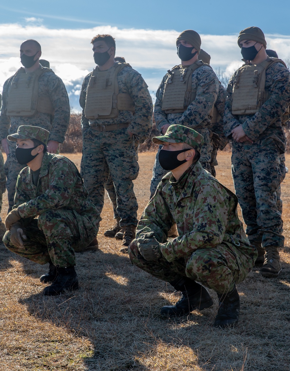 Marines with 3/8 and JGSDF Personnel conduct MCMAP during Forest Light 21