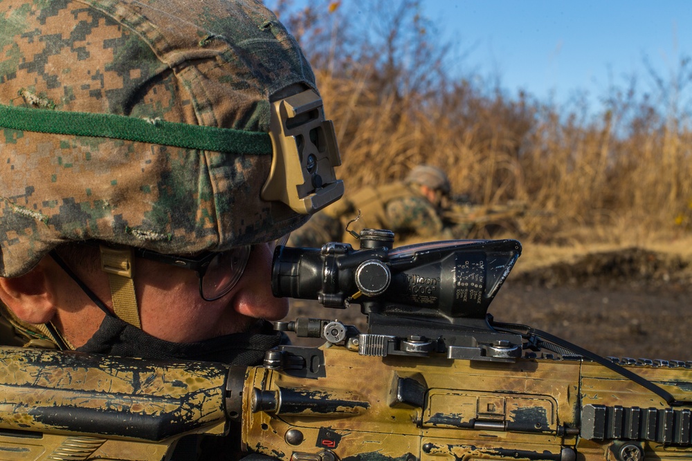 3/8 and JGSDF troops exchange patrol and infiltration tactics