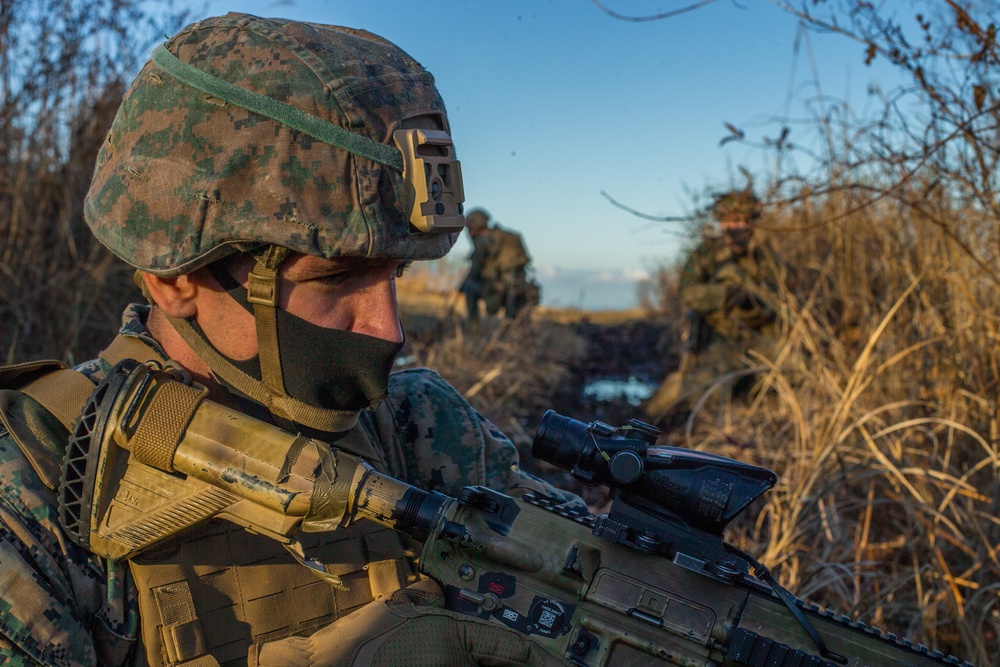 3/8 and JGSDF troops exchange patrol and infiltration tactics