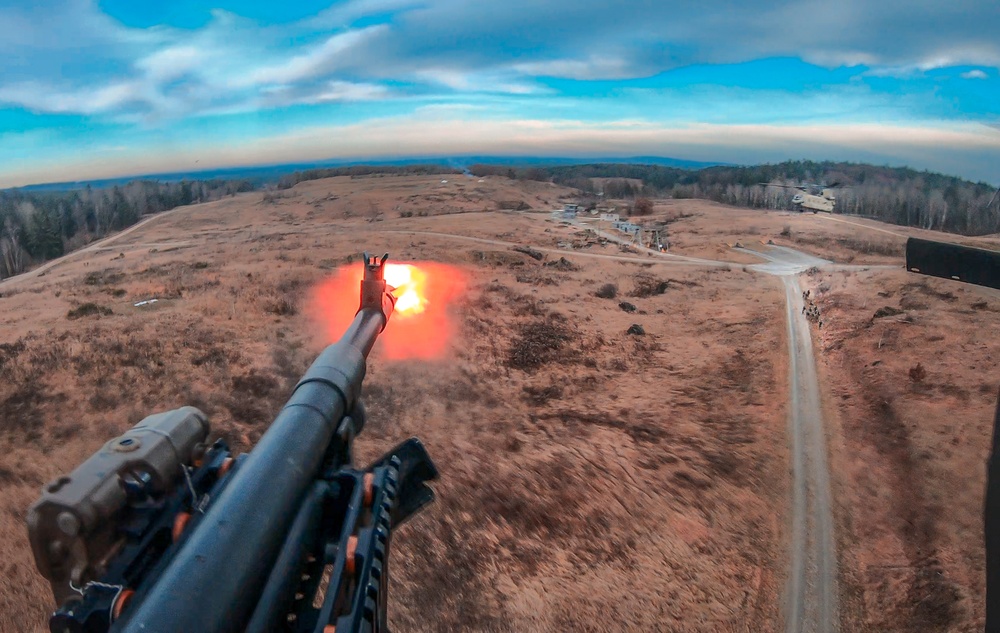 12th CAB and 173rd Airborne in air assault live fire exercise