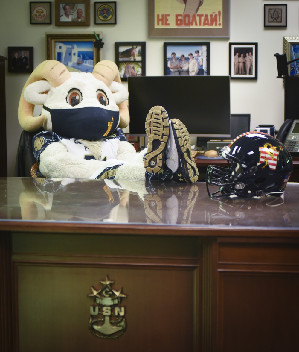 2020 Army-Navy Game: Bill the Goat Visits MCPON