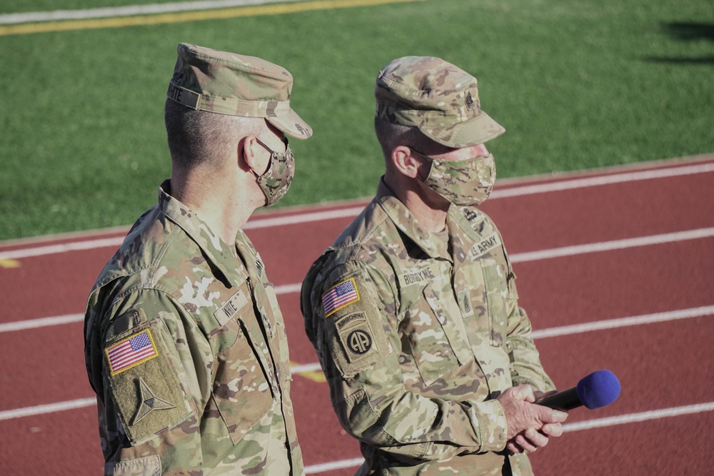 Lt. Gen. Pat White addresses soldiers concern