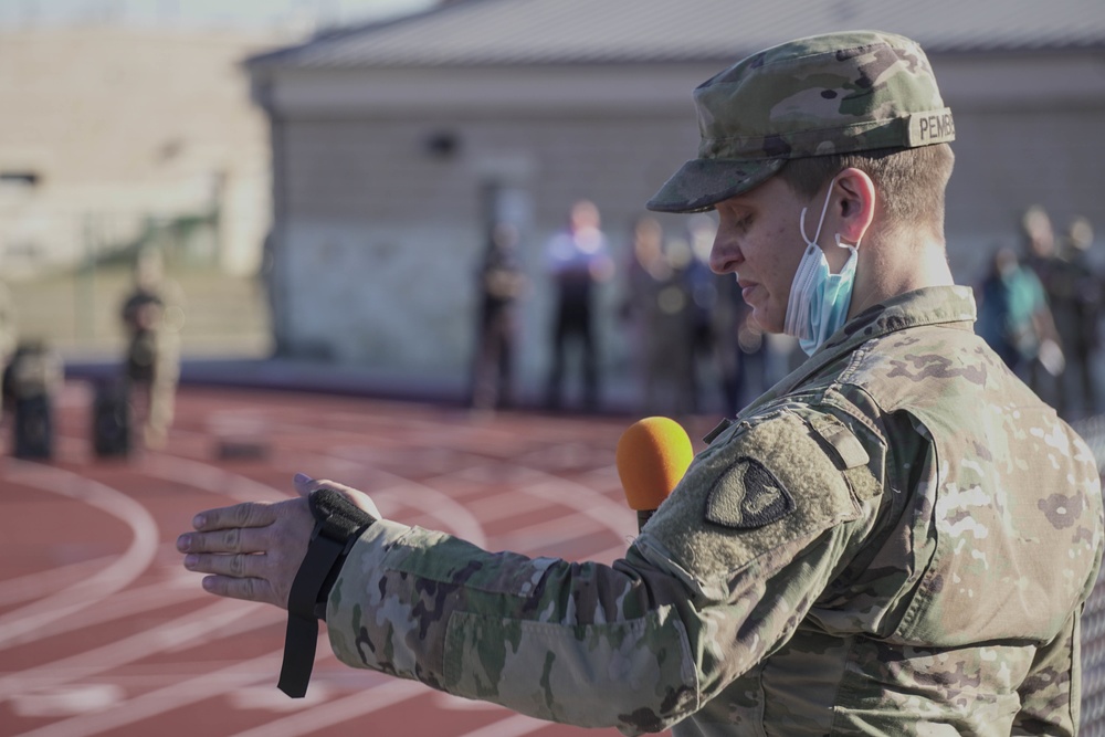 Lt. Gen. Pat White addresses soldiers concern