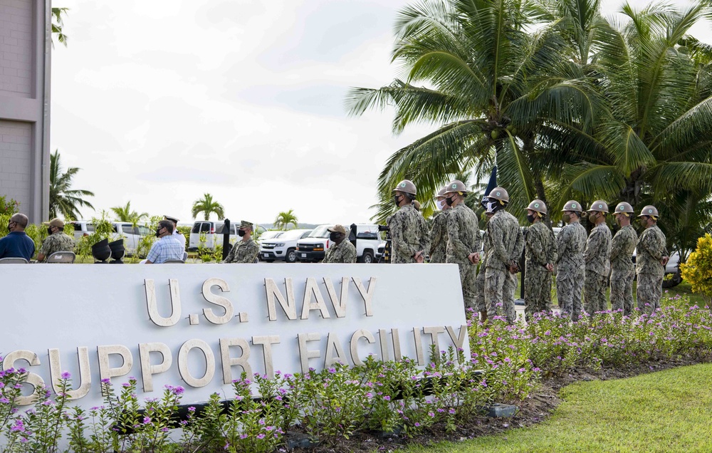 Seabees Honor Fallen Pearl Harbor Sailors at Diego Garcia Ceremony