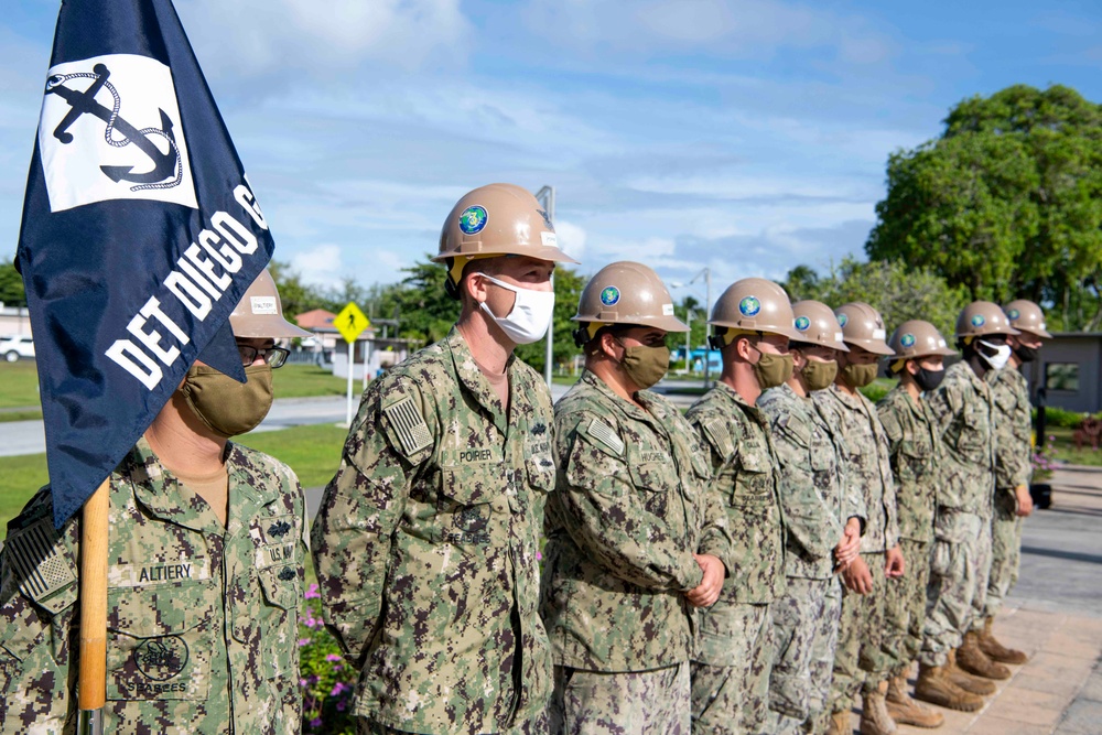 Seabees Honor Fallen Pearl Harbor Sailors at Diego Garcia Ceremony