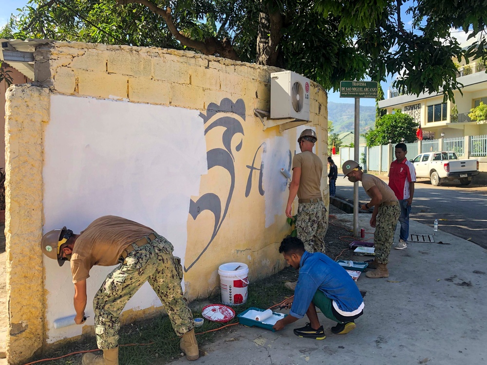 Seabees Support Timor-Leste Community, Begin School House Construction