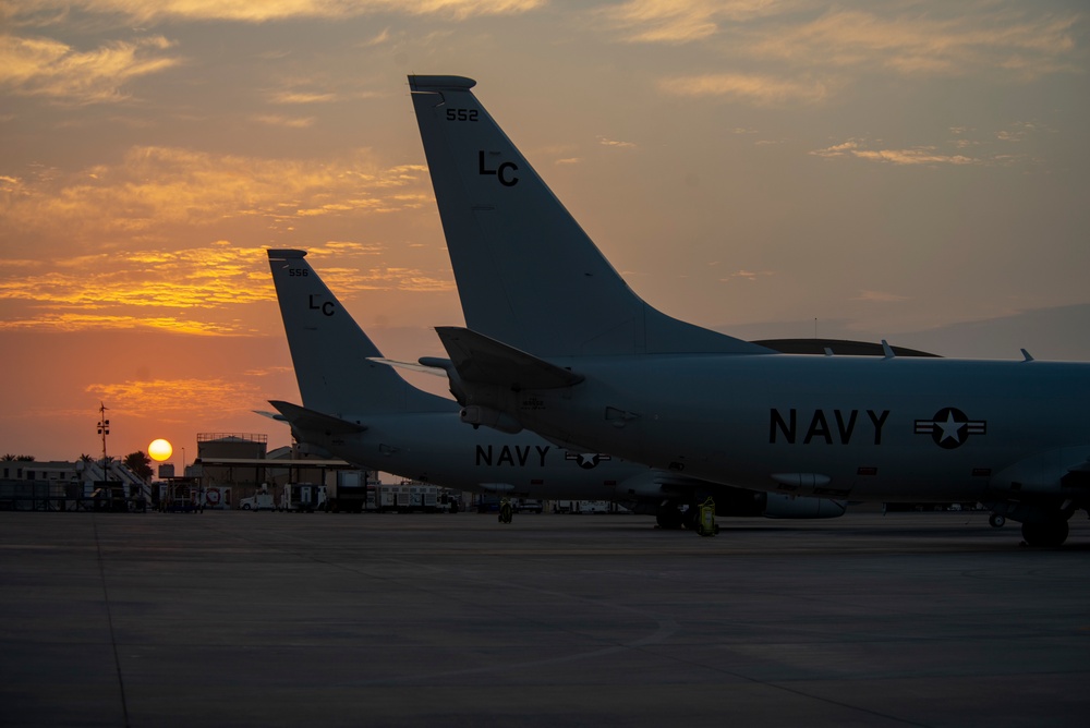 P-8As Parked in U.S. 5th Fleet