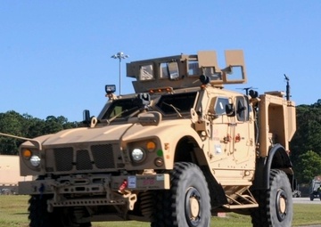 The Adjutant General for South Carolina tours site of South Carolina National Guard transportation mission at Port of Charleston