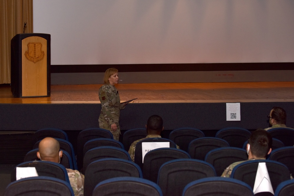 Chief Boomershine holds enlisted calls