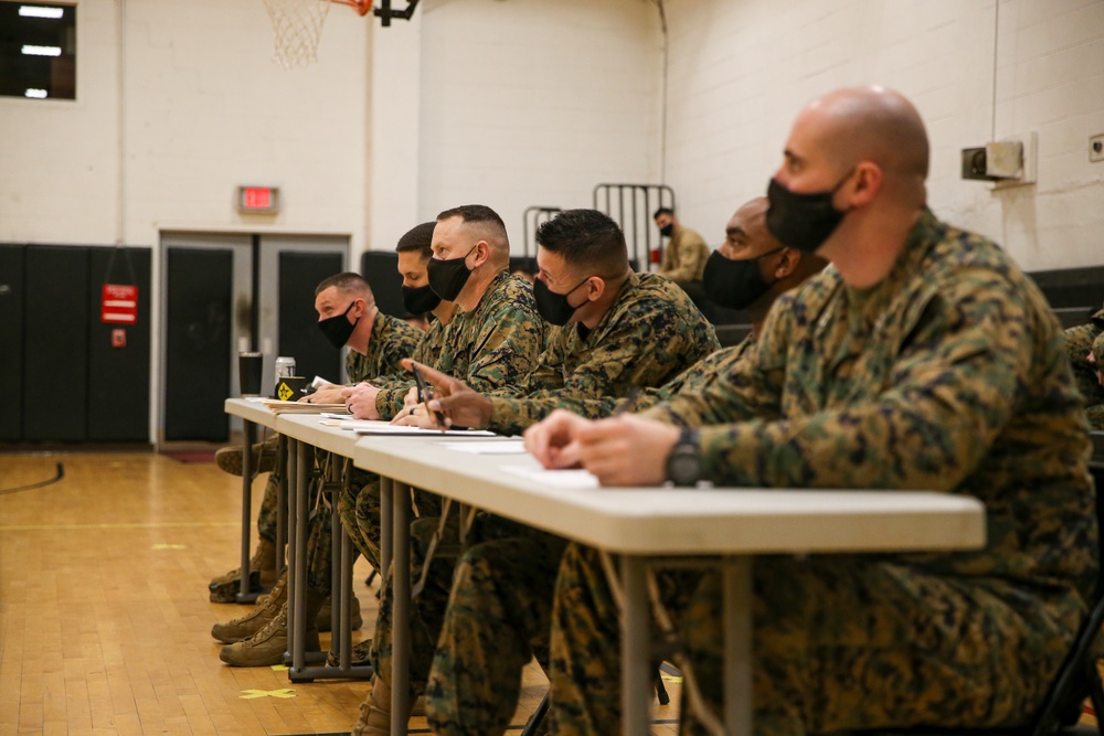 Color Guard Marines try out for “The Commandant’s Four”