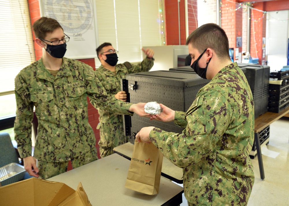 Training Support Center Students Enjoy a Free Lunch From Area Restaurants