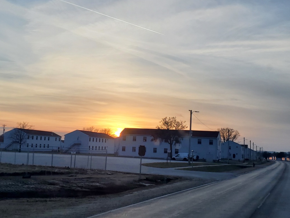 Sunset at Fort McCoy's cantonment area