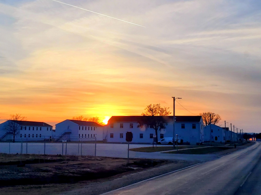 Sunset at Fort McCoy's cantonment area