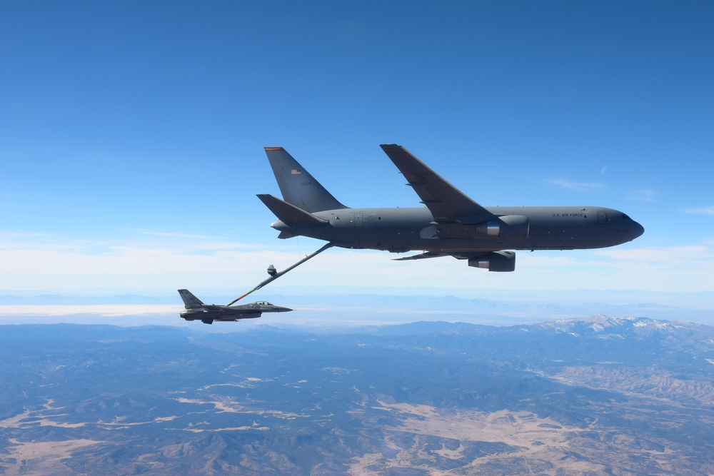 First in AETC; KC-46s refuel F-16 fighters