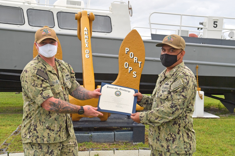 Diego Garcia Port Ops and Reenlistment Ceremony 11 Dec. 2020