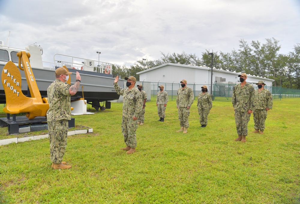 Diego Garcia Port Ops and Reenlistment Ceremony 11 Dec. 2020