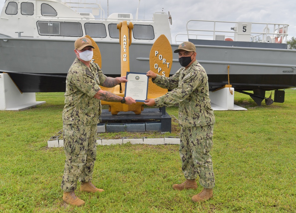 Diego Garcia Port Ops and Reenlistment Ceremony 11 Dec. 2020