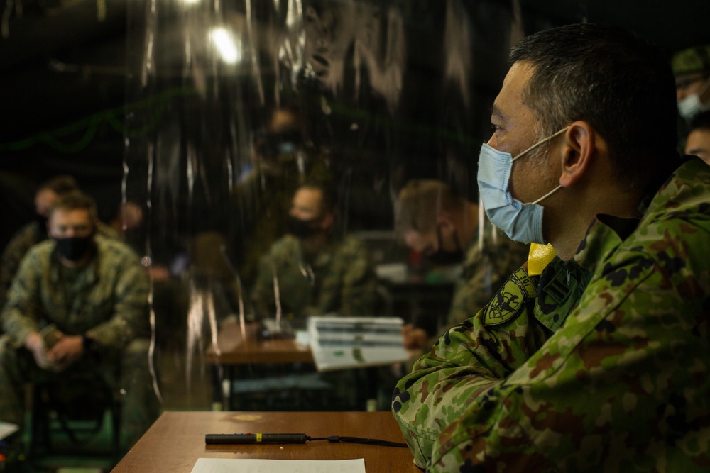 3/8 and JGSDF work together to command and control the troops of exercise Forest Light 21