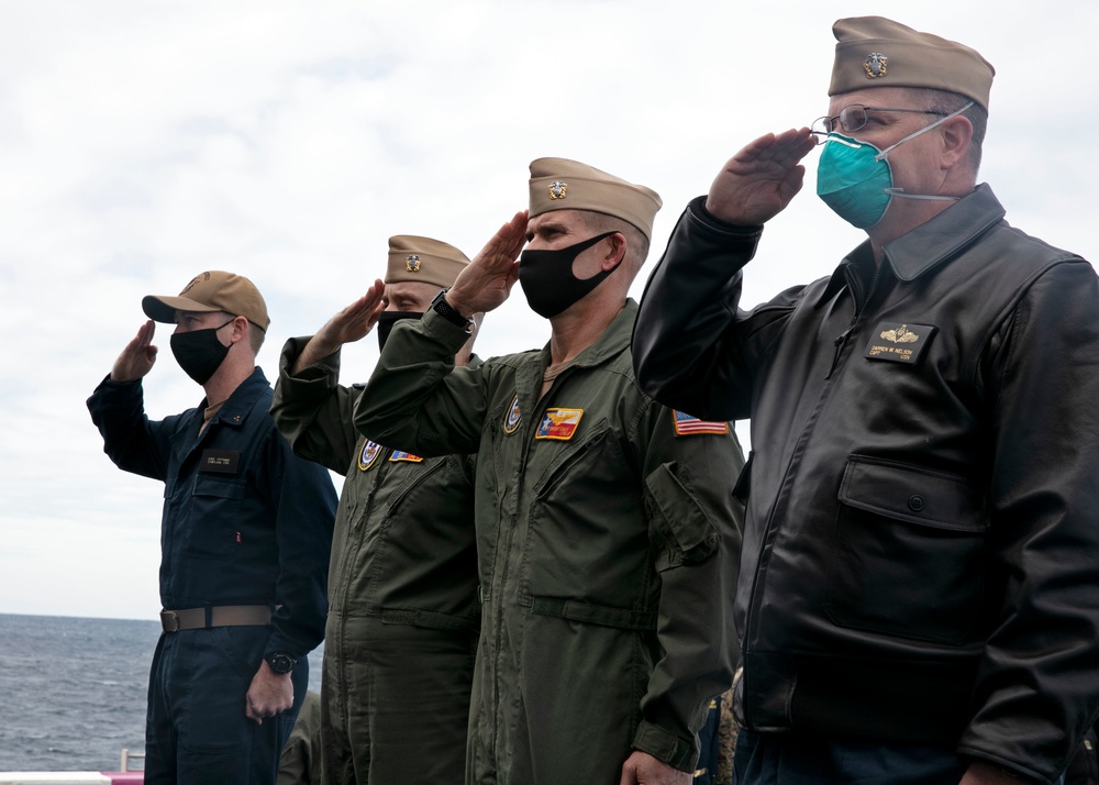 USS San Antonio Change of COmmand Ceremony