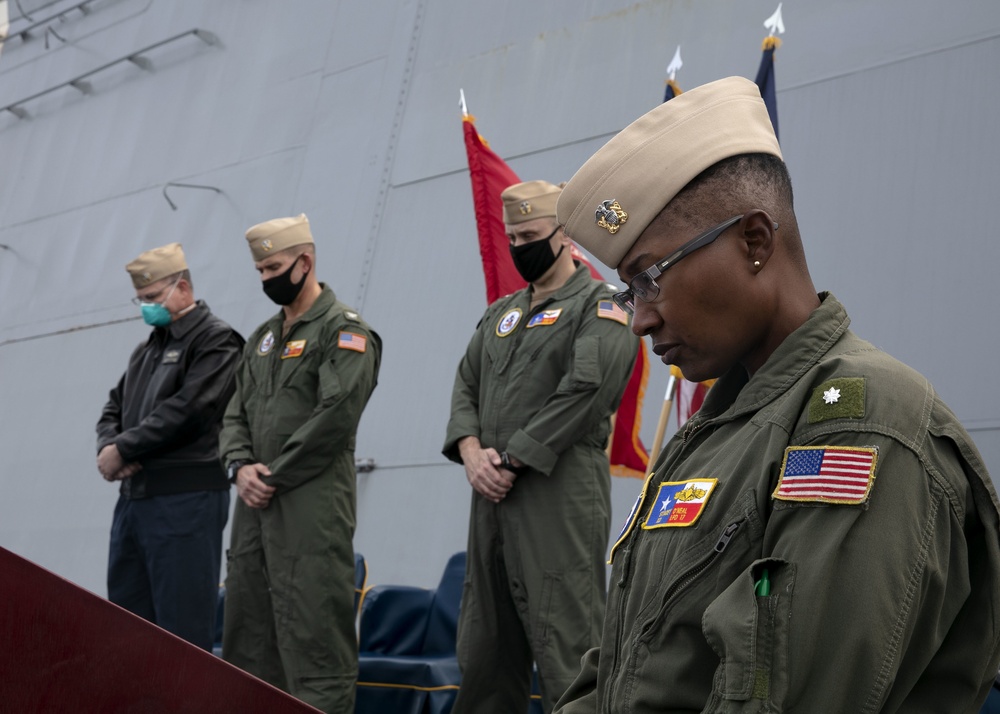 USS San Antonio Change of Command Ceremony