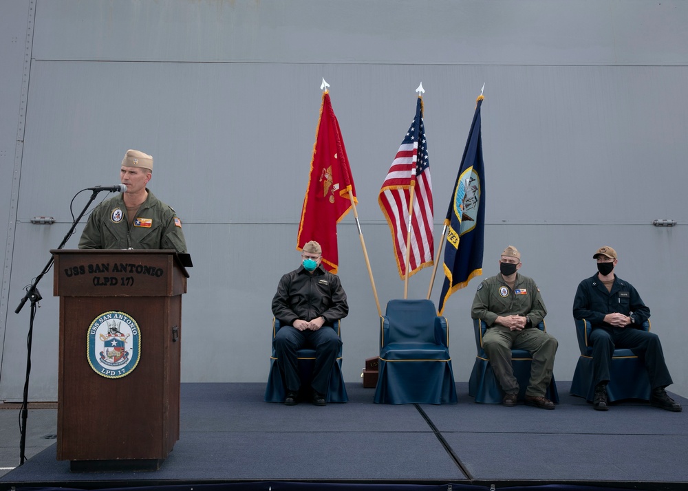 USS San Antonio Change of Command Ceremony