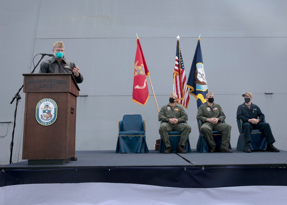 USS San Antonio Change of Command Ceremony