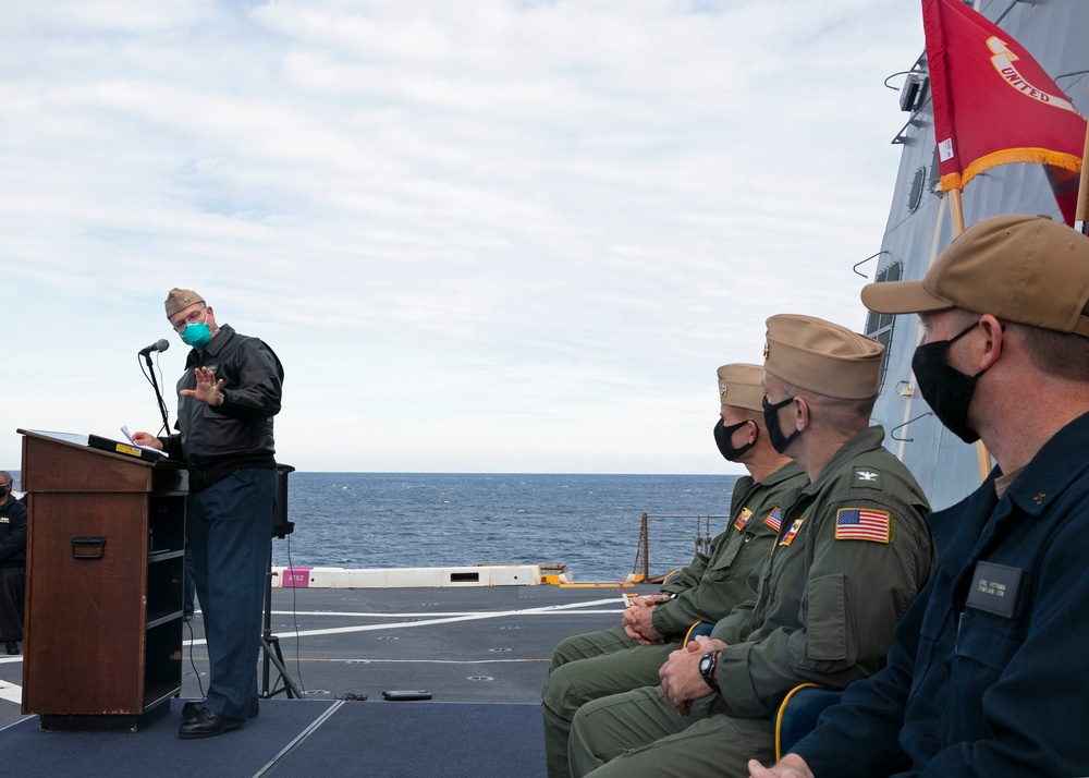 USS San Antonio Change of Command Ceremony