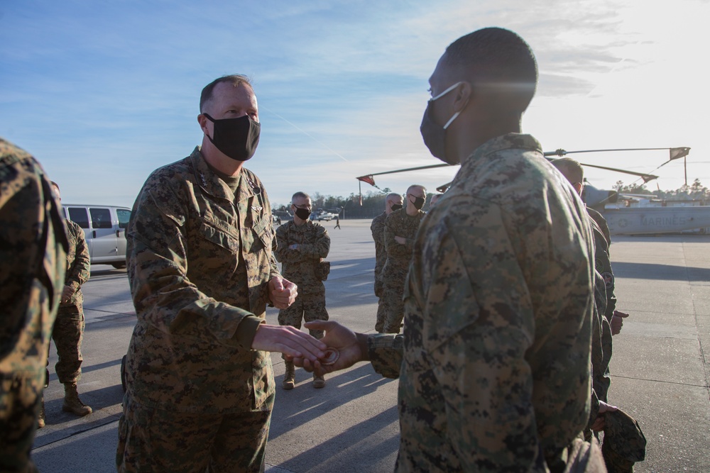 Deputy Commandant for Aviation Lt.Gen. Mark R. Wise visits 2nd Marine Aircraft Wing